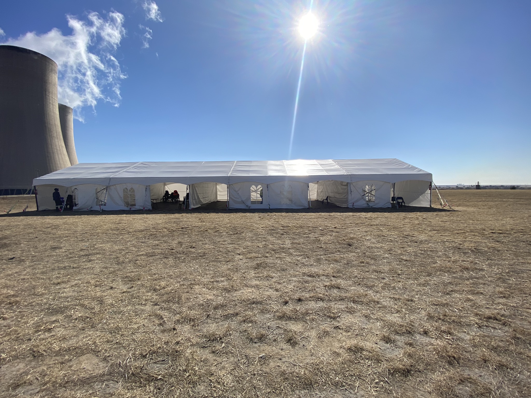 Outside view of the Tent